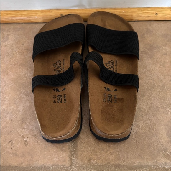 Birkenstock Birki’s Curacao Black Elastic Strap Sandal Size 8 Narrow - Picture 6 of 8